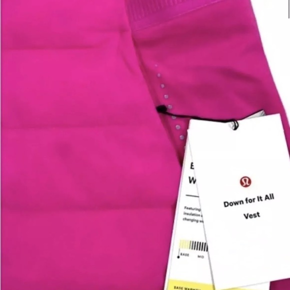 NWT Lululemon Down for It All Vest Sonic Pink Size 6 💕 - Picture 5 of 13